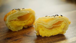 Multiple Layers Cake with Salted Egg Custard inside