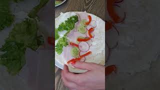 Tortilla Roll Ups (with cream cheese and ham)