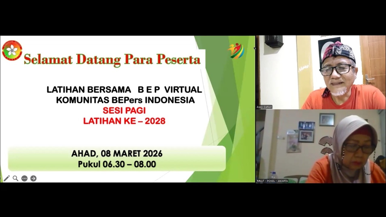 Latber BEP Virtual Komunitas BEPers Indonesia, diawali Refresh Prof Waluyo, Ahad, 8 Maret 2026