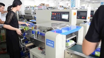 Romaine Lettuce flow wrapping machine,Romaine Lettuce flowpack machine