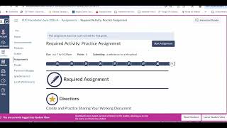 How to attach the Google Document to Your Assignment in Module 1