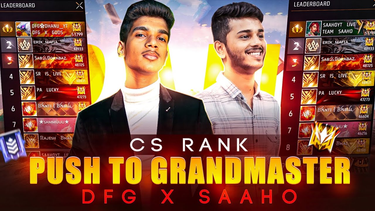 😨CS - RANK PUSH TO REGION🔥👽 - DFG X SAAHO YT - Free Fire Live Telugu # ...