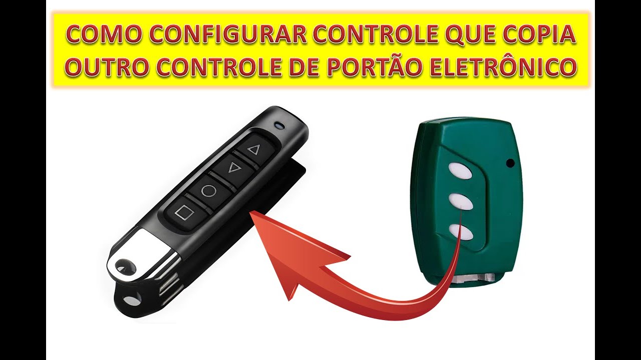 Como configurar controle que clona sinal de controle de portão ...
