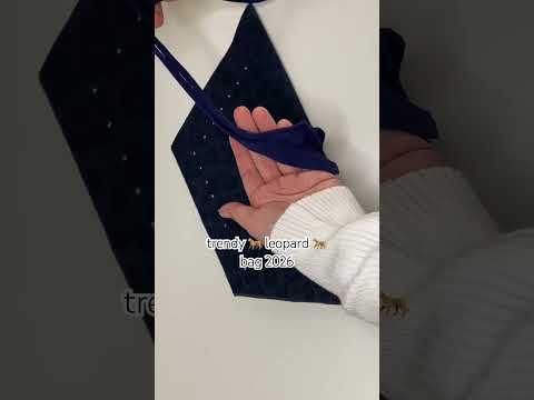 How to make a trendy crochet leopard bag, crochet bag with print fabric✨🧶 2026