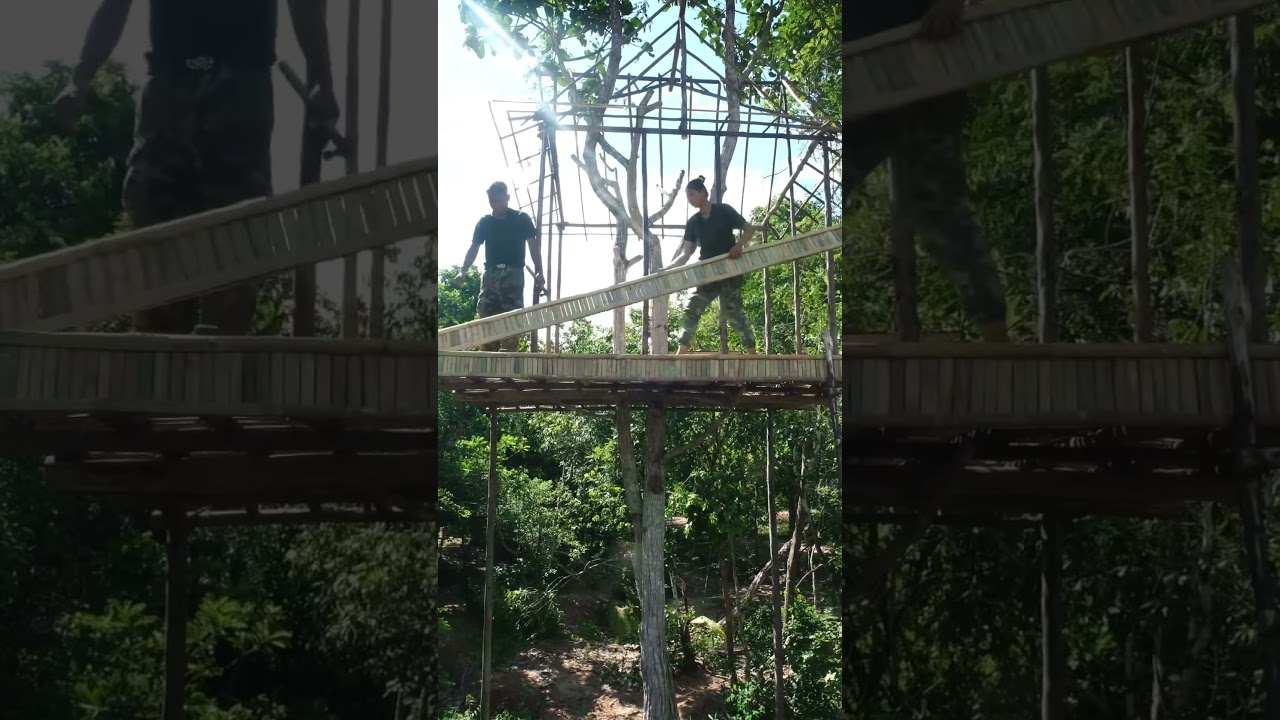How they are buildingtreehouse with help of there hand skill🏡🌳spart-5