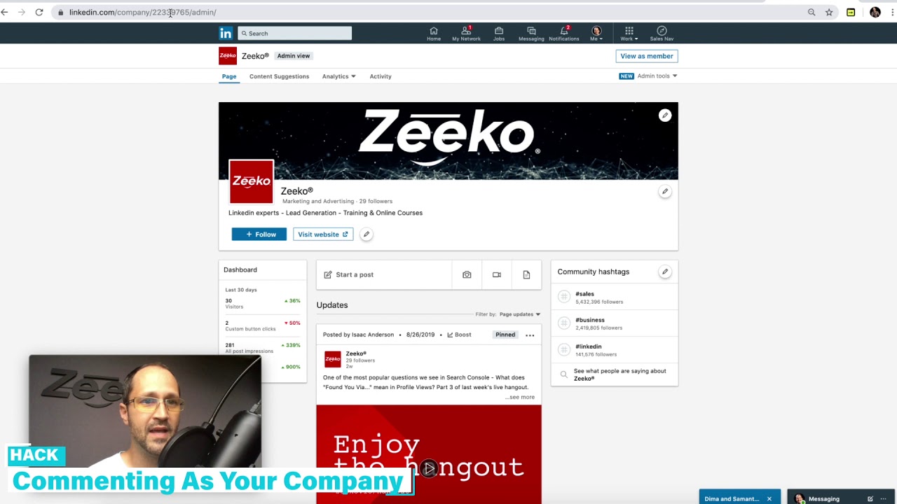 How To Comment As A Linkedin Company Page - YouTube