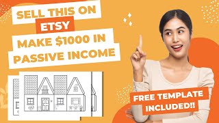 Sell This Paper House Template On Etsy | Canva Tutorial | Free Template Included