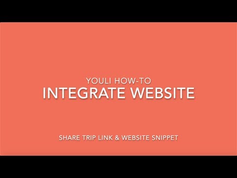 HOW-TO Integrate Itineraries with Travel Website - YouLi