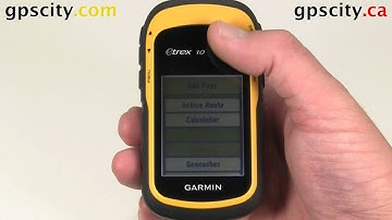 Setting Up the Page Sequence in a Garmin eTrex 10 with GPS City