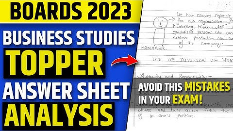 Lessons from Topper - CBSE BST TOPPER ANSWER SHEET | Business Studies Board 2023 | Tips & Tricks