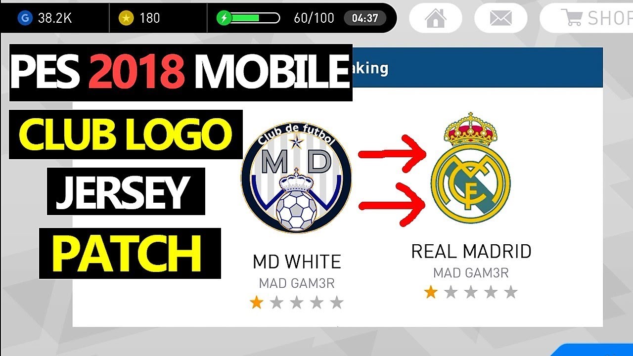 Pes 2018 Mobile Patch Kits And Club Logo Android Ios