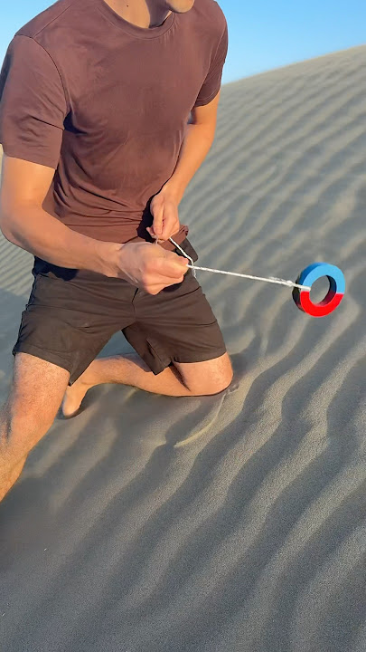 Magnet fishing in the desert! Magnetic slime! #magnet #magnetfishing #experiment