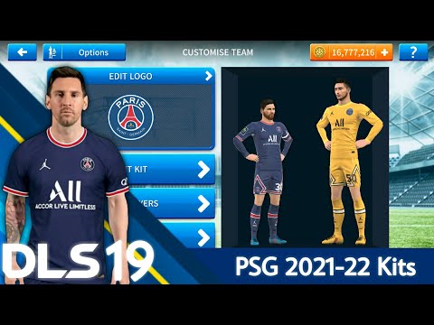 Paris Saint-Germain (PSG) 2021-22 Kits - DLS 19