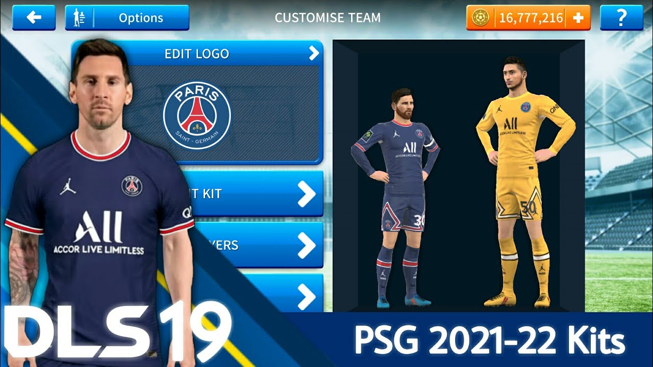 PSG 2021-22 Away Kit for dls 19