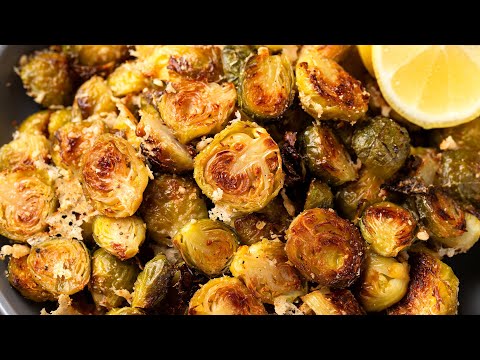 Roasted Brussels sprouts with parmesan cheese