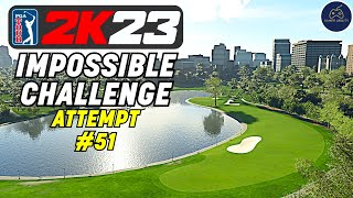 EPIC BACK NINE! IMPOSSIBLE CHALLENGE in PGA TOUR 2K23 - Attempt 51!