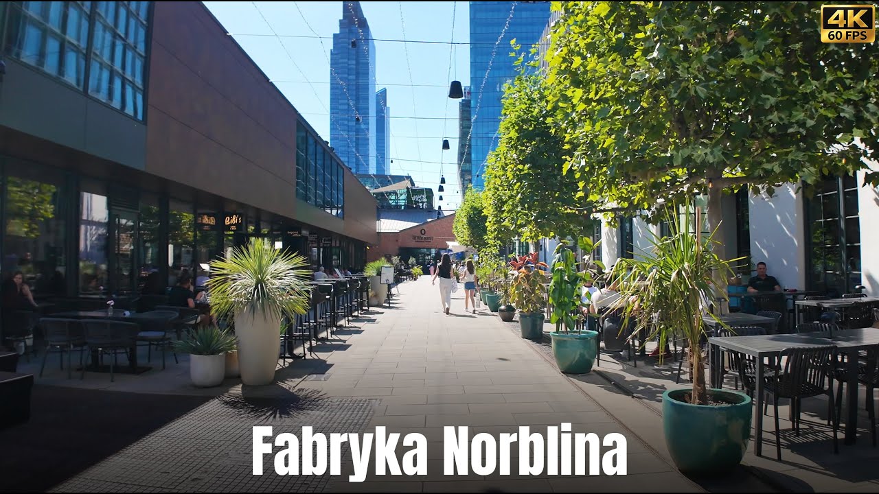 Fabryka Norblina at 3PM, Warsaw, Poland | Silent Walking Tour with Subtitles [4K]
