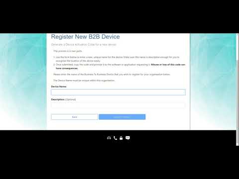 Register B2B Device