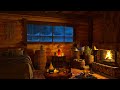 LONELY Winter Hut - Relaxing Blizzard, Fireplace, Snowfall and Howling Wind Sounds