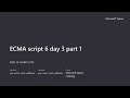 كورس JavaScript ES6 كامل للمبتدئين المحاضره الثالثه الجزء الاول