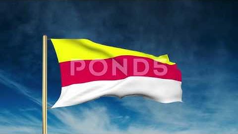 Carinthia Flag Slider Style. Waving In The Win With Cloud Background Animation