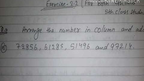 How to arrange the number in column and Add
