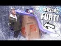 We Built a Blizzard Survival Fort!