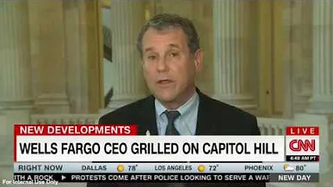 Senator Brown Speaks Out About Wells Fargo’s Fraudulent Practices – CNN, Sept 21