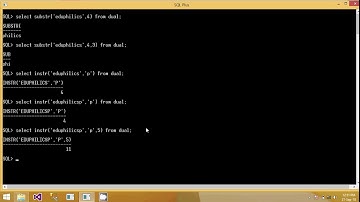 4. Functioning of SUBSTR( ) , INSTR( )  and NVL( )  functions in Oracle