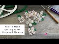 How to make quilling paper dogwood flowers  quilling for beginners