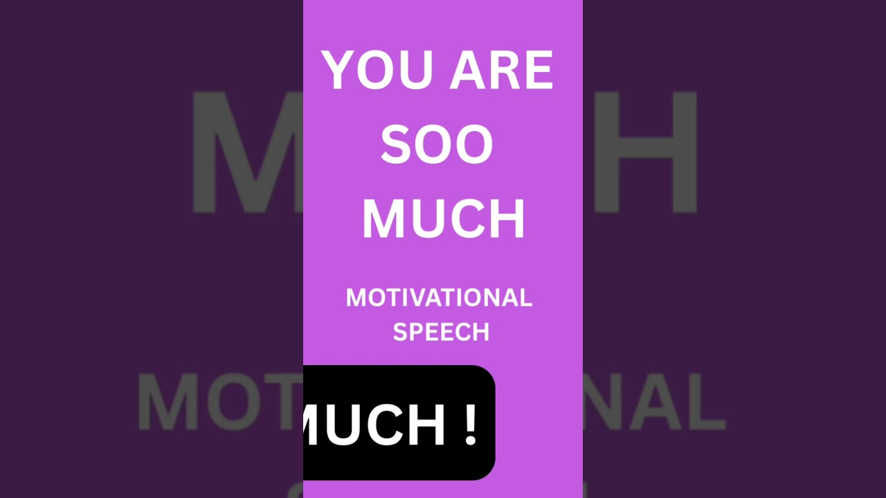 Your not TOO MUCH! #motivationalvideo #inspiration #bible