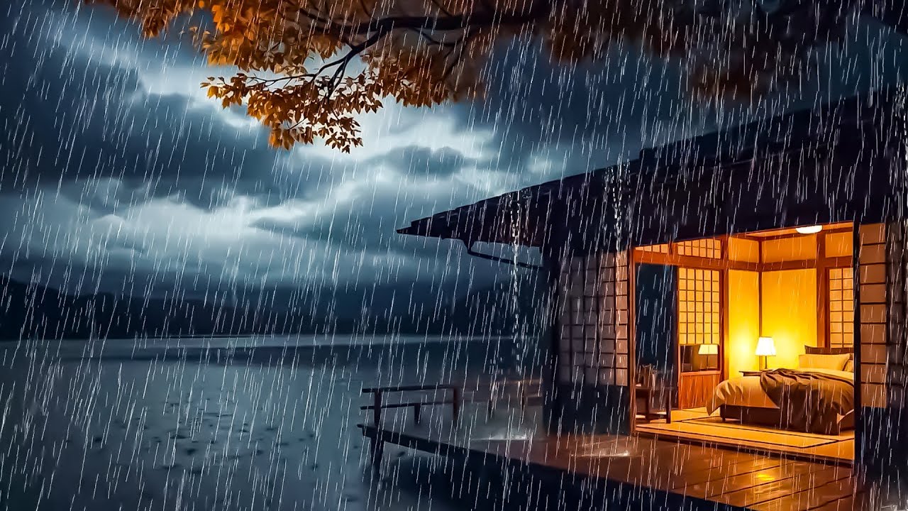 Best Rain by the Lake Cabin 🌧 | Relaxing Rain Sounds for Deep Sleep ...