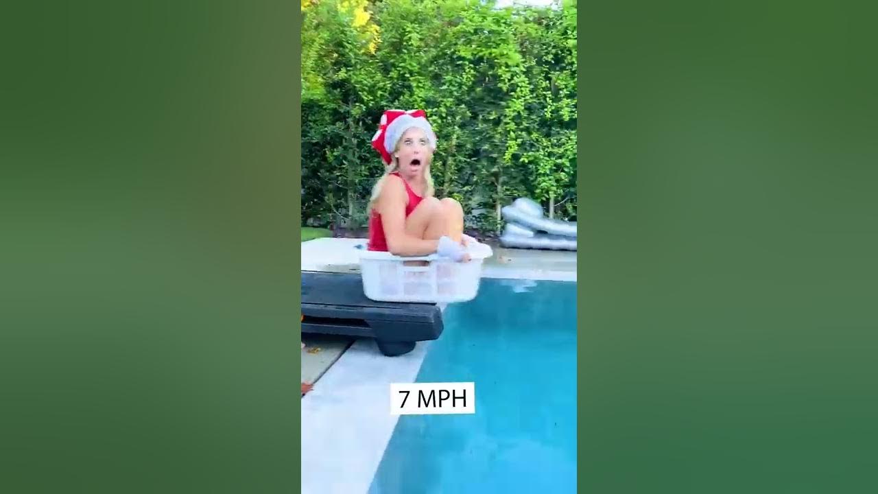 Mario Kart In Real Life but on a Treadmill over the Pool
