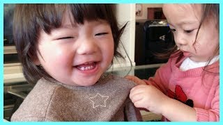 【姉妹観察😄】ゆうひねぇねと寝起きのひなた【ゆうひなた】