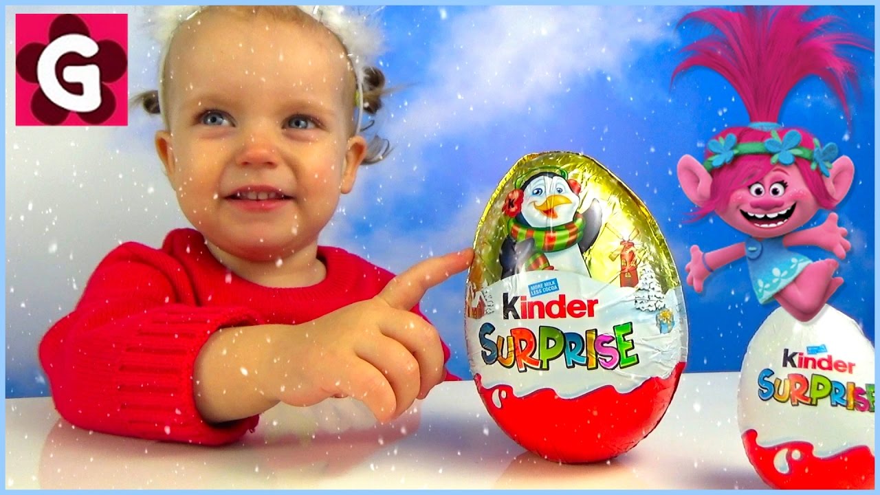 Gaby opens Huge Christmas Kinder Surprise Eggs