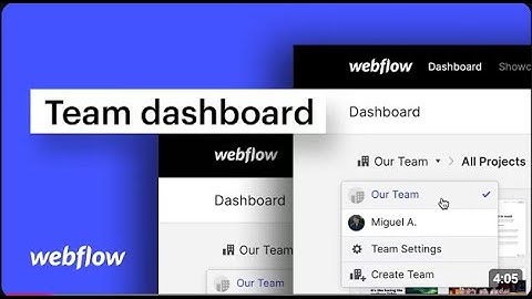 Team dashboard — Webflow tutorial
