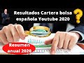📊Resumen anual y Descubre Resultados Experimento Cartera Youtube de BOLSA española 2020📈