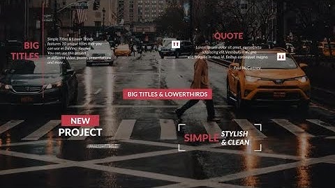 Simple Titles & Lower Thirds Ver 2 DaVinci Resolve Templates