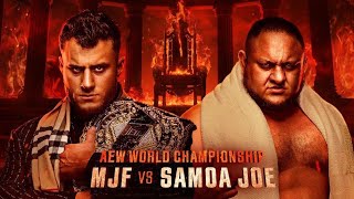 MJF Vs Samoa Joe  AEW Worlds End Championship  Worlds End 2023  Highlights.