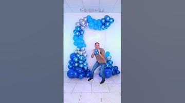 💙 Simple birthday decoration 🥳 Birthday decoration ideas at home ✨ balloon decoration ✨ #balloon