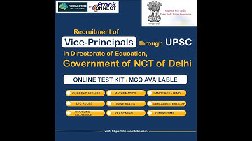 UPSC VICE PRINCIPAL exam preparation
