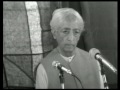 J. Krishnamurti - New Delhi 1981 - Seminar 2 - Can fear come to an end?