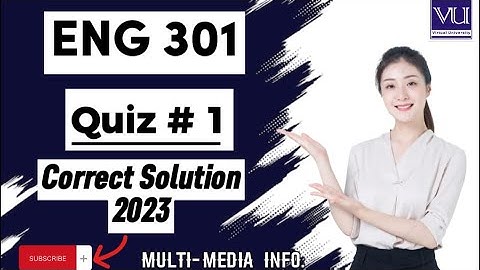 ENG 301 Quiz # 1 Correct Solution 2023 || eng301 quiz 1 live attempt correct solution 2023