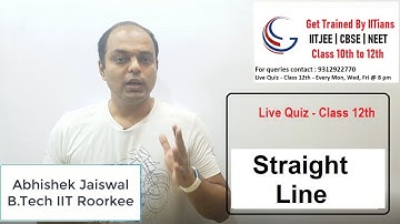 Live Quiz - 19 | Straight Line | By Abhishek Jaiswal (B.Tech IIT Roorkee)