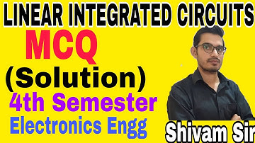 LINEAR INTEGRATED CIRCUITS||MCQ(Solution)||4th Semester||Electronics Engg||SBTE BIHAR