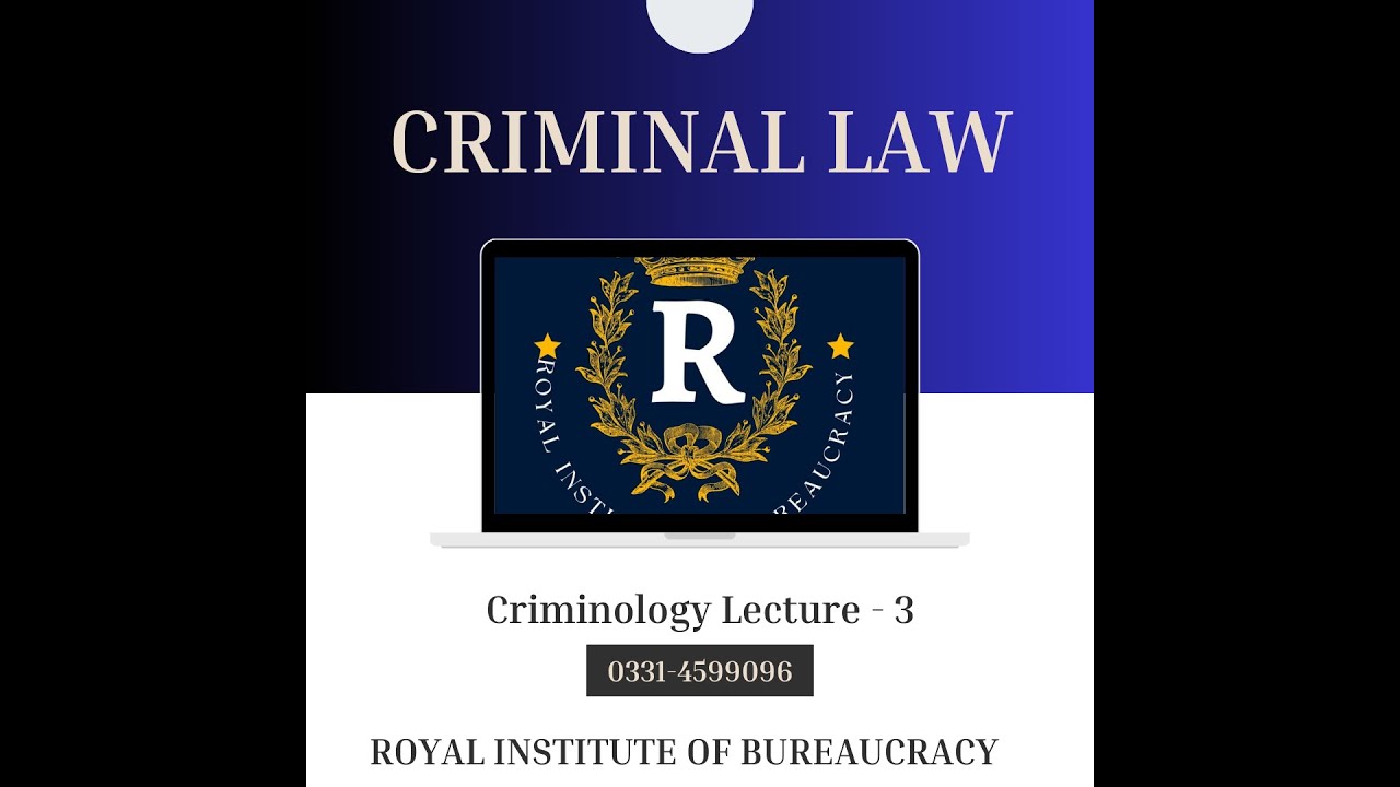 Criminology Lecture - 3