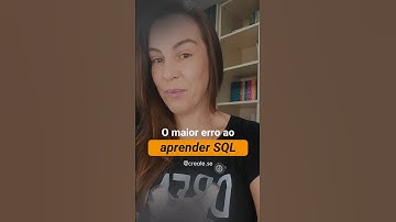 Erro ao aprender SQL - #bancodedados #databaseconcepts #createse