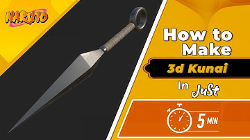 How to Make Naruto Kunai in 3D | 3ds Max, Maya & Blender Timelapse Tutorial