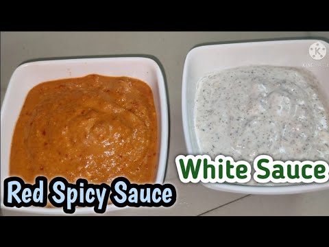 Shawarma sauces/ red sauce and white sauce by Salwa