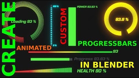 Custom Progress - Health - Loading - Power Bar - Blender Tutorial